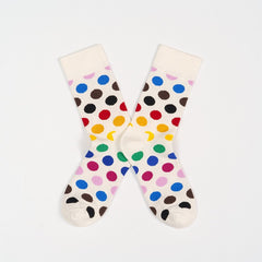 Colorful polka dot cotton socks