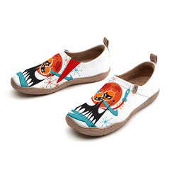 Alien Black Cat Slip-On