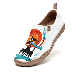 Alien Black Cat Slip-On