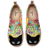 Black Cat Dots Slip-On