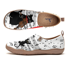 Black Cat Playing Violin Slip-On