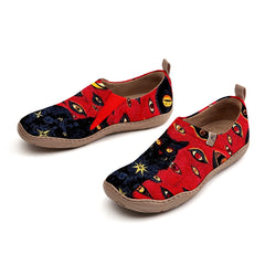 Black Cat Stares Slip-On