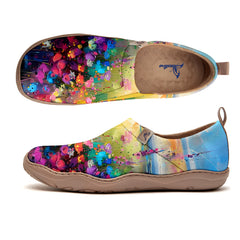 Colorful Oil-Paint Flowers Slip-On
