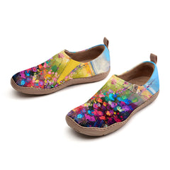 Colorful Oil-Paint Flowers Slip-On