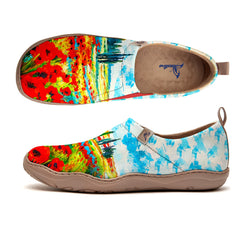 Crimson Flower Fields Slip-On