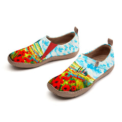 Crimson Flower Fields Slip-On