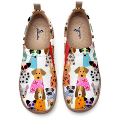 Cute Dog Line Art Slip-On