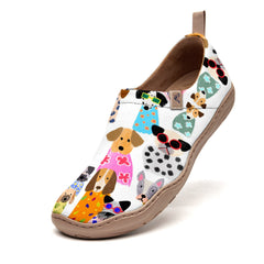 Cute Dog Line Art Slip-On