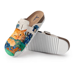 Irises and Orange Cats