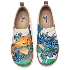 Irises and Orange Cats Slip-On