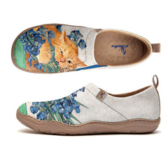 Irises and Orange Cats Slip-On