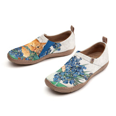 Irises and Orange Cats Slip-On