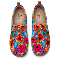 Large Red Wildflower Slip-On