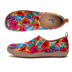 Large Red Wildflower Slip-On