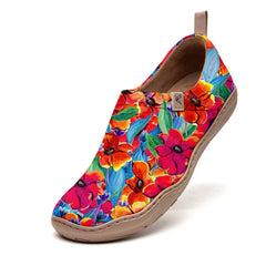Large Red Wildflower Slip-On