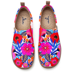 Red-Purple Garden Slip-On