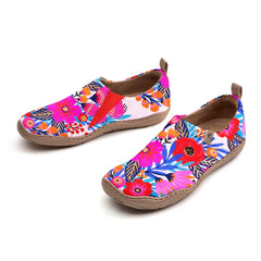 Red-Purple Garden Slip-On