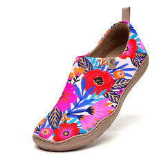 Red-Purple Garden Slip-On