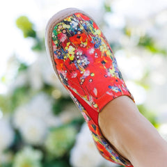 Red Wildflowers Slip-On