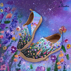 Starry Sky Flower Slip-On