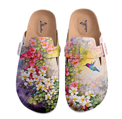 Watercolor Flowers And Birds