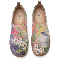 Watercolor Flowers And Birds Slip-On
