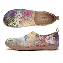 Watercolor Flowers And Birds Slip-On