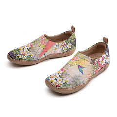 Watercolor Flowers And Birds Slip-On