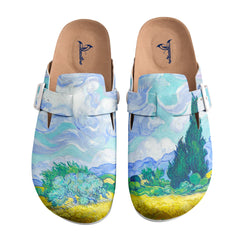 Wheat Field with Cypresses