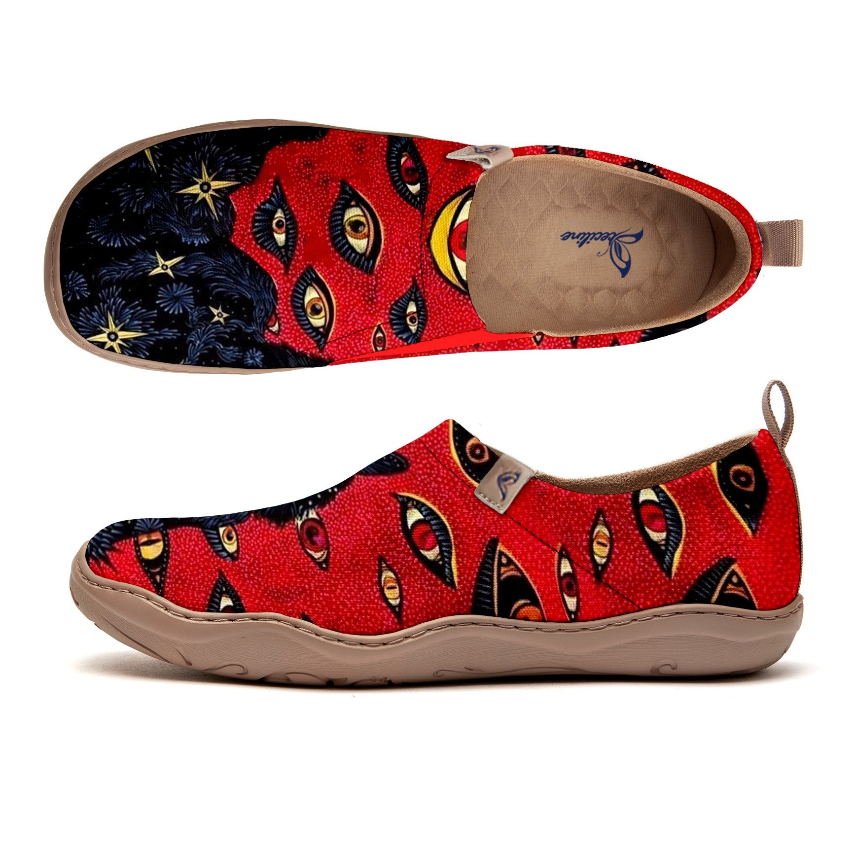 Black Cat Stares Slip-On