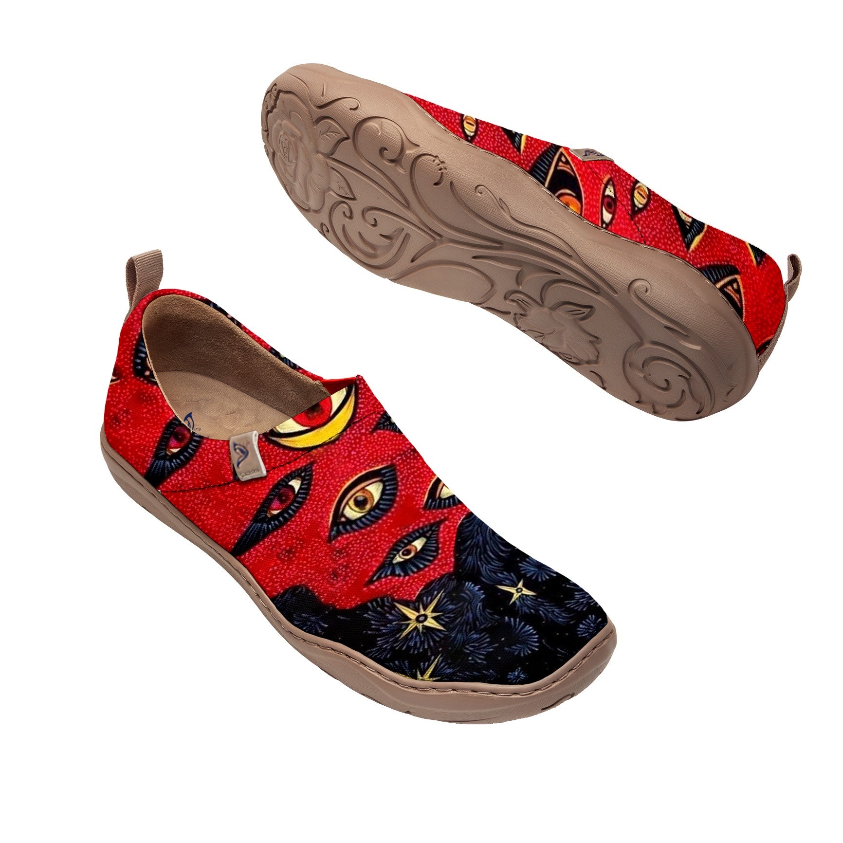 Black Cat Stares Slip-On