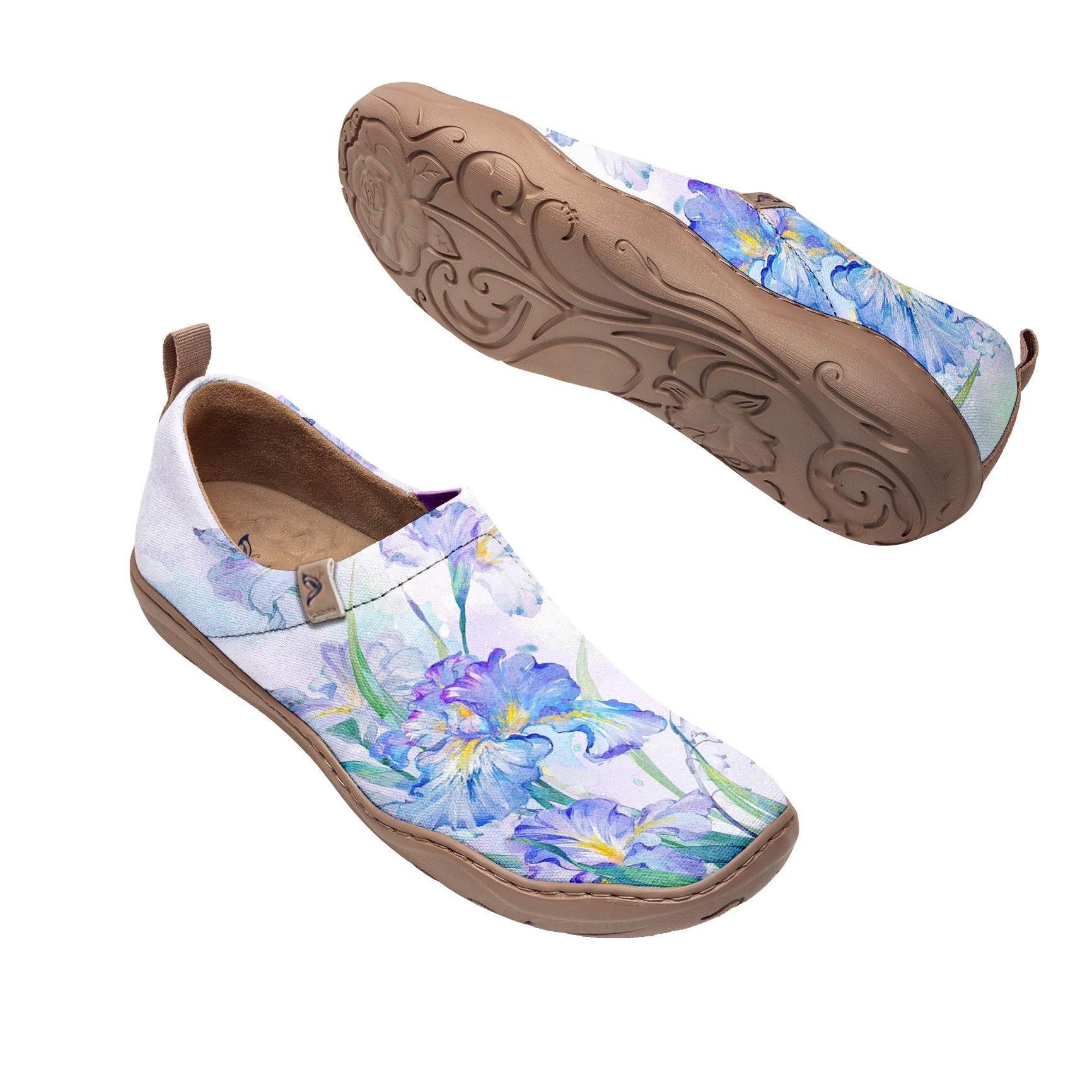 Blue Violet Iris Slip-On