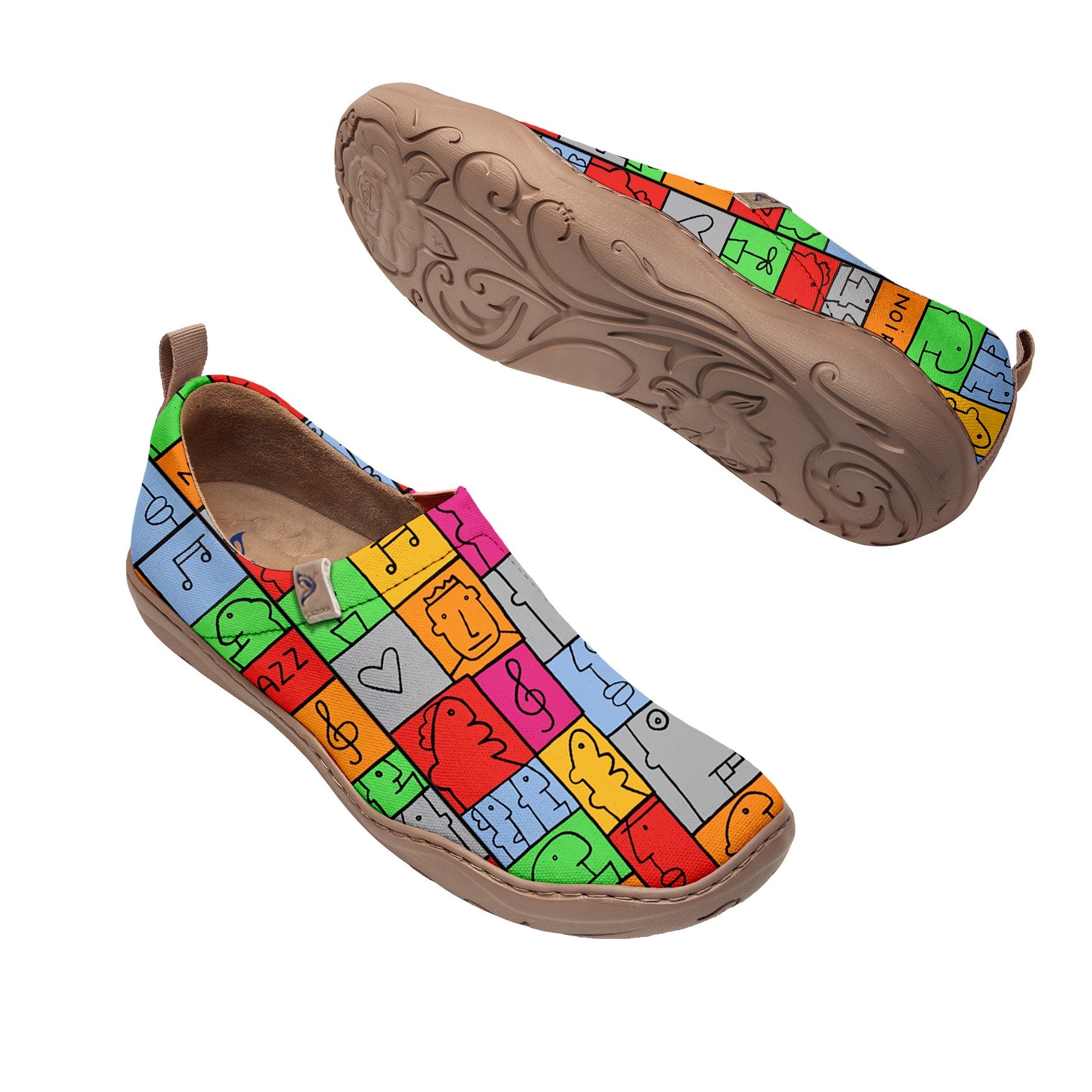 Face Grid Slip-On