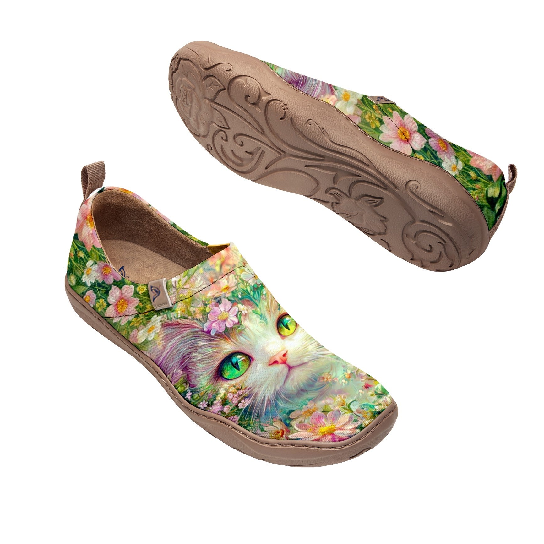 Floral Cat Slip-On