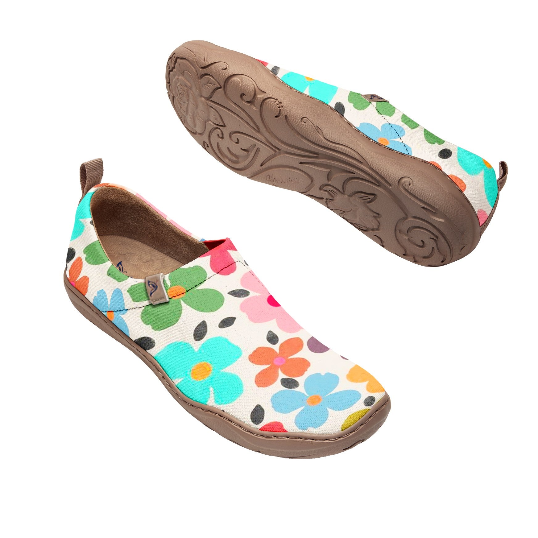 Minimalist Colorful Flowers Slip-On