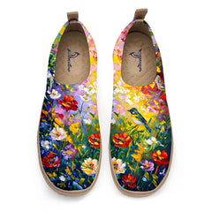 Oil Painting Birds And Flowers Slip-On