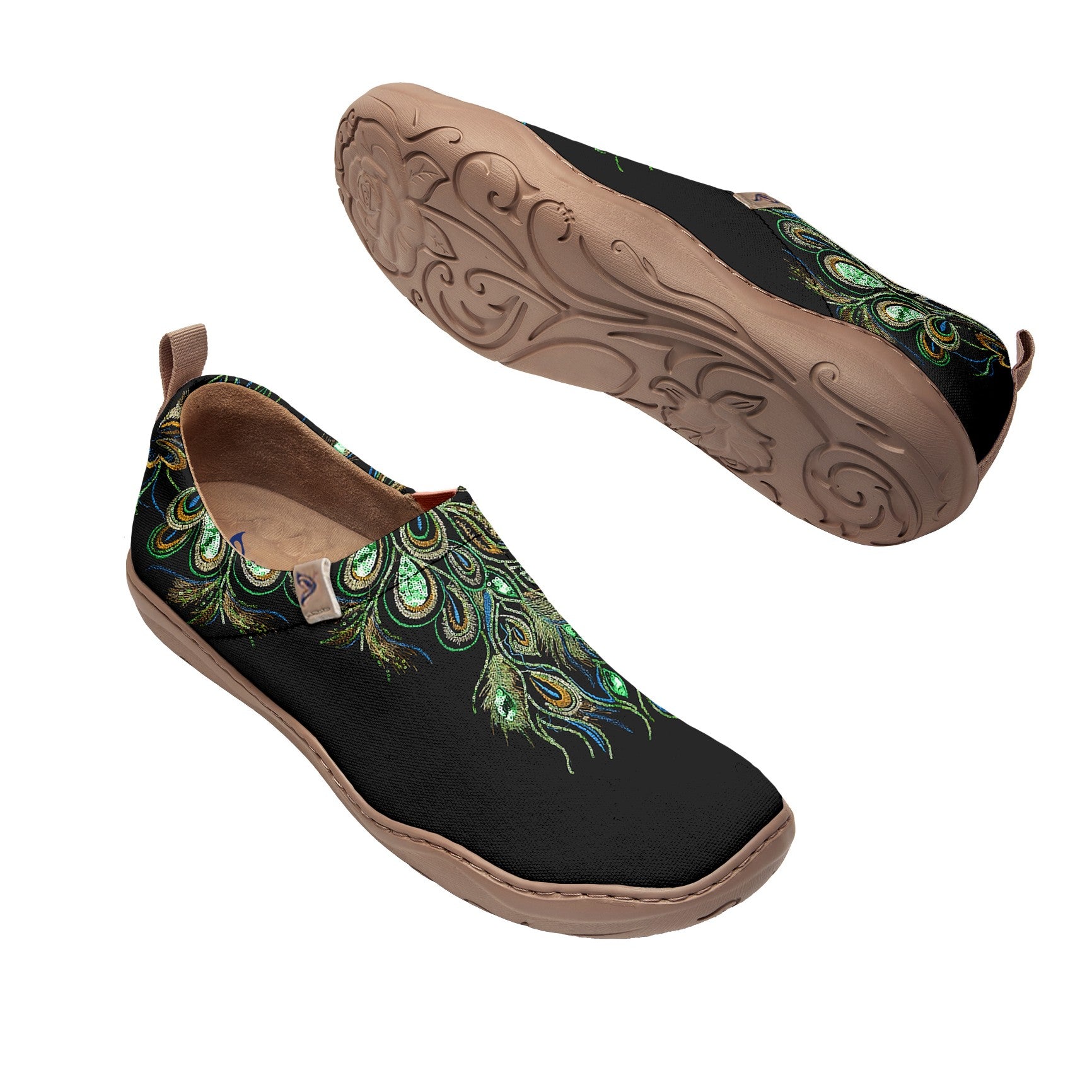 Peacock Feather Slip-On