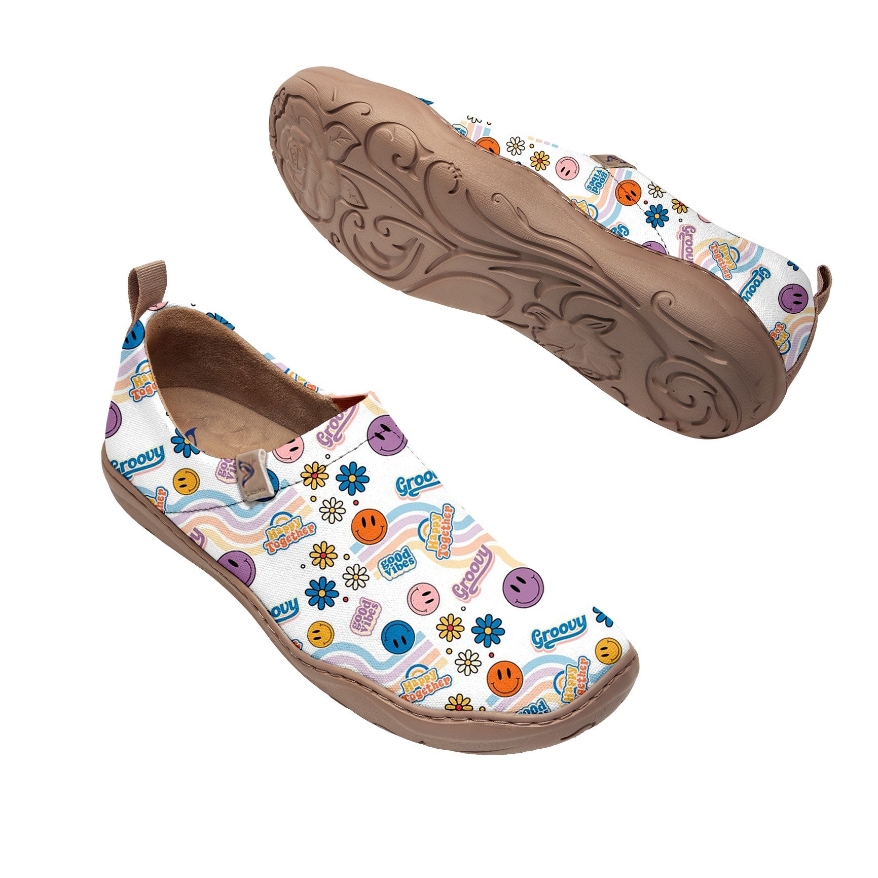 Rainbow Smiley Slip-On