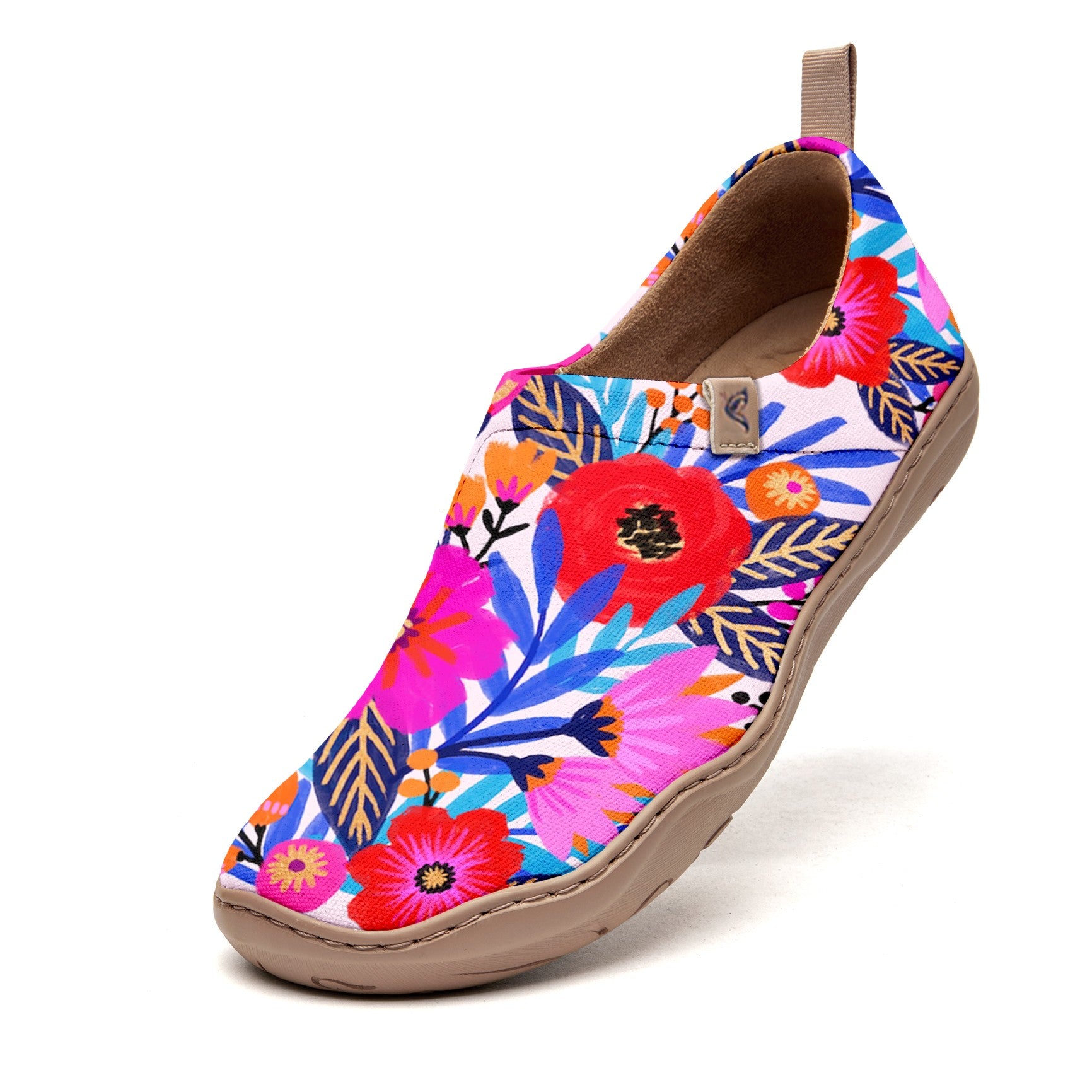 Red-Purple Garden Slip-On