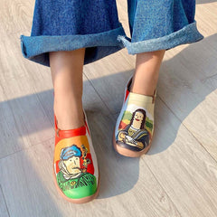 Van Gogh & Mona Lisa Slip-On